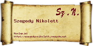 Szegedy Nikolett névjegykártya